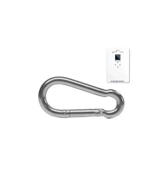 CARABINER HOOK S.STEEL 316 100 mm - blister card