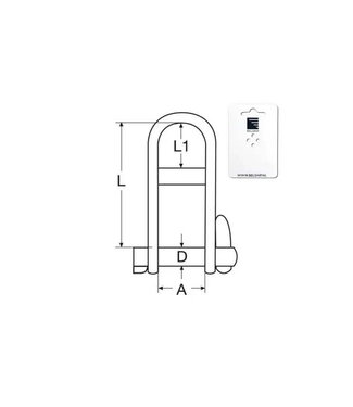 D-QUICK SHACKLE FORGED + BRIDGE 6 mm - blister card