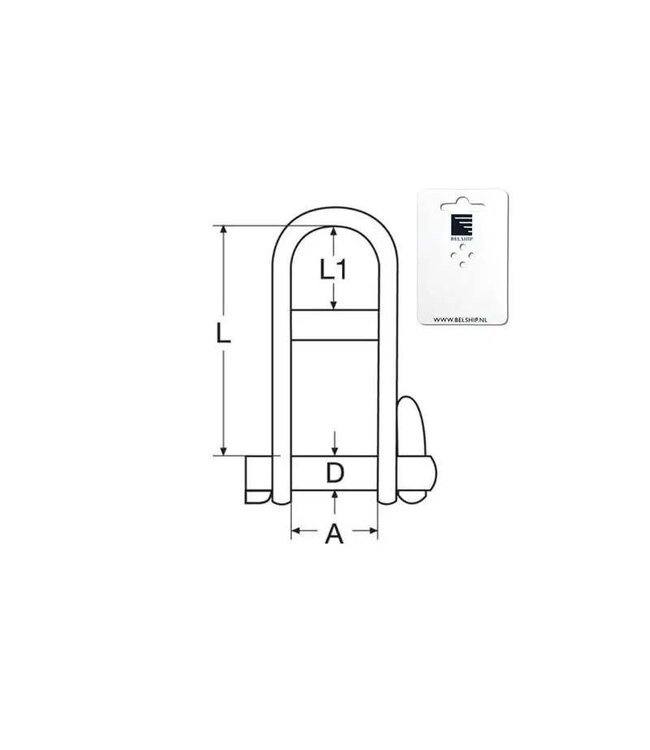 D-SNELSLUITING GESMEED + BRUG<span> - </span>5 mm - blister