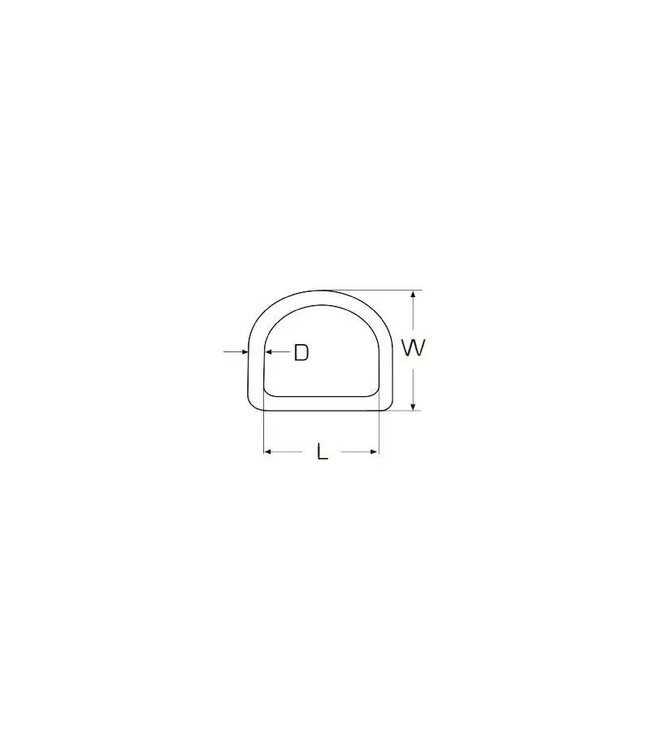 D-RING RVS VERPAKT PER 10 STUKS<span> - </span>30/5 mm