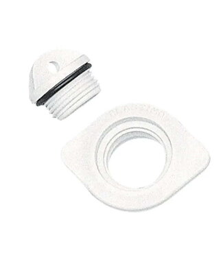 NUOVO RADE DRAIN PLUG OVAL WHITE 48X36MM