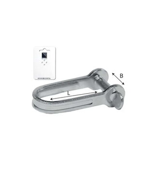 PLATE SHACKLE-D- MODEL 6 mm 16x23 mm - blister card
