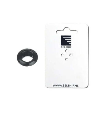 HOLT THROUGH-HULL FITTING ROUND BLACK PLASTIC HA539 - blister card