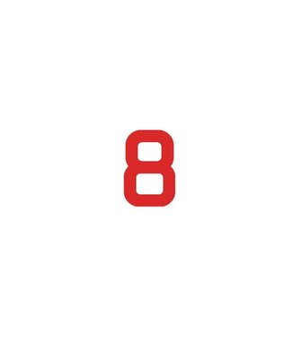 ZEILNUMMER 30.5 CM ROOD 0