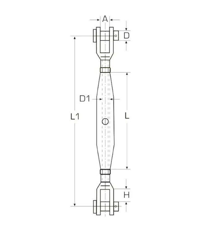 WANTSPANNER DICHT, VORK/VORK RVS M5