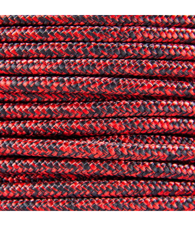 Optiparts Deze dubbel gevlochten rode grootschoot heeft een lichte, zeer rekbare multi-filament polypropyleen binnenkern en een gevlochten polyester hoes die de buitenkern overlaat om de lastdrager te zijn.