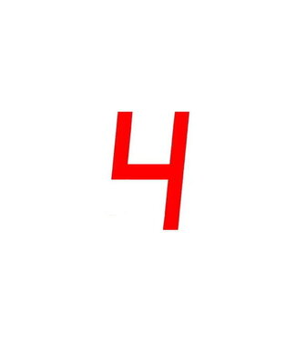 ZEILNUMMER 23.5 CM ROOD 4