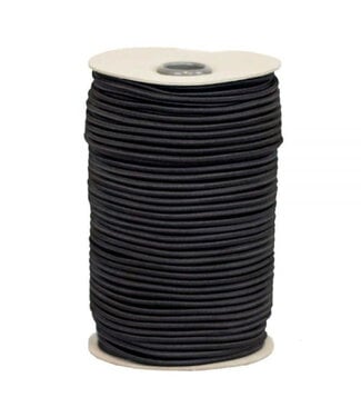 6 mm elastiek zwart - 100 m