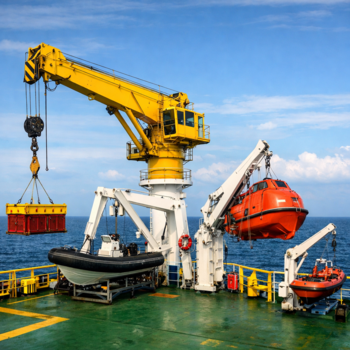 Deck cranes and davits