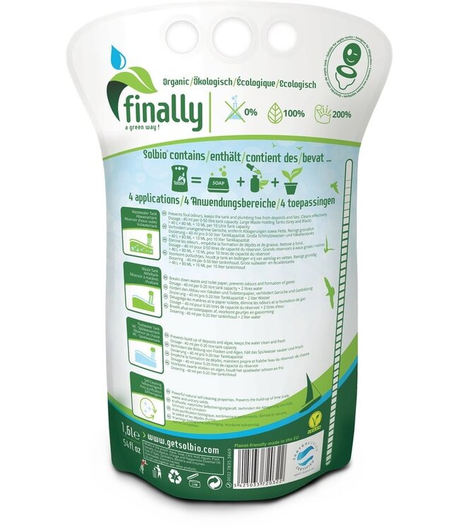 Solbio Marine 1.6 litre toilet fluid