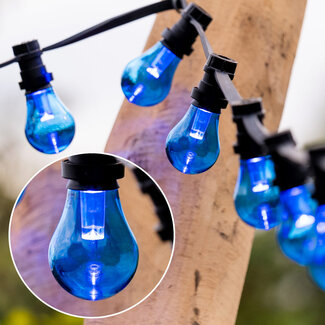 Lichterkette Glühbirne farbig, LED mit Abdeckung & Linse, blau - 1 Watt