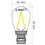 Stecklampe - 2W Filament, dimmbar (keine E27-Fassung)