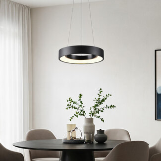 Moderne Hängelampe aus schwarzem Metall - Roundy