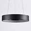 Moderne Hängelampe Roundy in mattschwarzem Metall