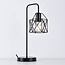 Industrial-Tischlampe Peru aus schwarzem Metall