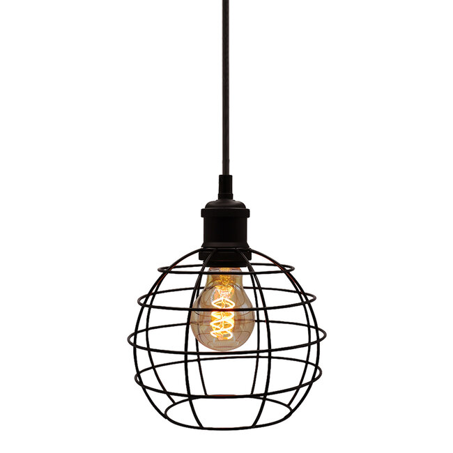 Hängeleuchte Hugo inkl. 5W Spirallampe, amber Glas, 1800K, Ø60