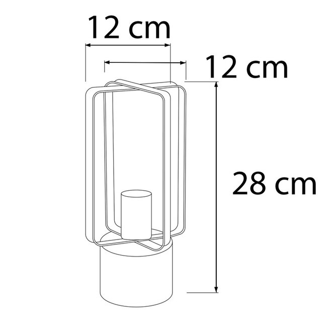 Industrielle Tischlampe mit schwarzem Metall - Toskana