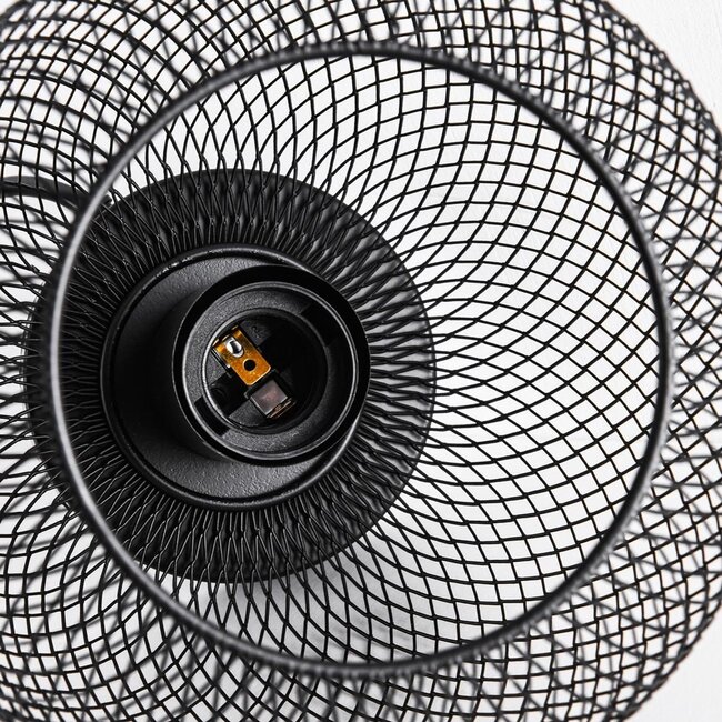 Industrielle schwarze Tischlampe mit Metallkonstruktion - Prison