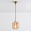 Design-Hängeleuchte Venice - Amberglas mit Gold