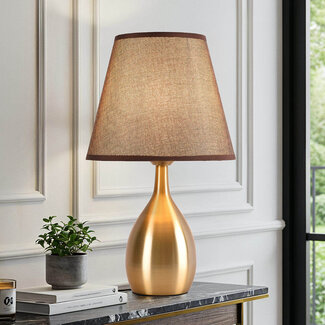 Klassische Tischlampe mit Stoffschirm - Malaga