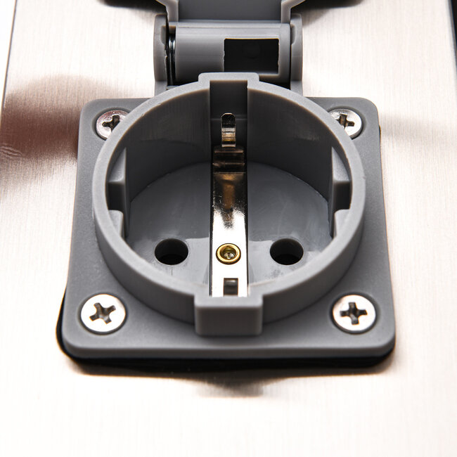 Steckdosensäule aus Edelstahl - Fabrizio