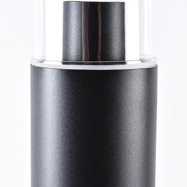 Edelstahl-Sockelleuchte Stella schwarz, 80 cm