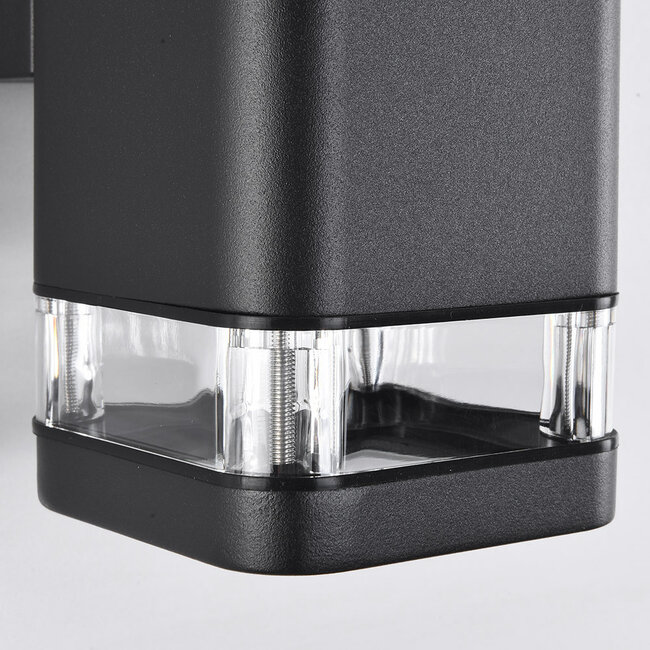 Moderne quadratische Wandleuchte Marino, schwarz