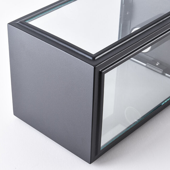 Industrielle Edelstahl-Sockelleuchte Giovanni - schwarz