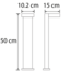 Sockelleuchte Lucas - 50 cm Anthrazit mit integrierter LED