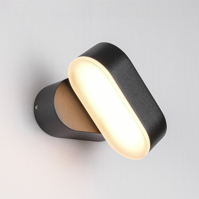 Schwenkbare Wandlampe Isabelle - Schwarz mit integrierter LED