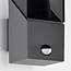Wandleuchte Industrie Jasper mit Sensor - anthrazit