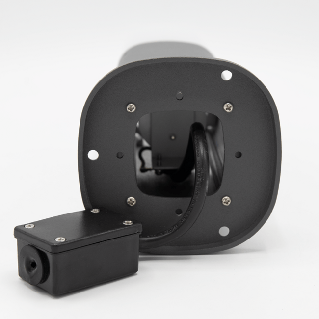 Moderne anthrazitfarbene Sockelleuchte Izo, 30 cm