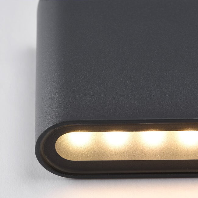 2-flammige Außenwandlampe Tommy - Anthrazit mit integrierter LED