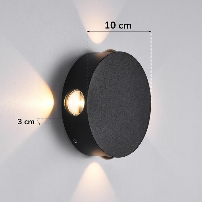 Industrial-Außenwandlampe Marine - Schwarz