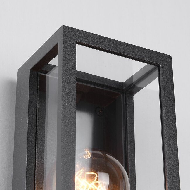 Industrial-Außenwandlampe Valentina - Schwarz