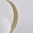 Tischlampe Carlie in Schwarz mit Blattgold