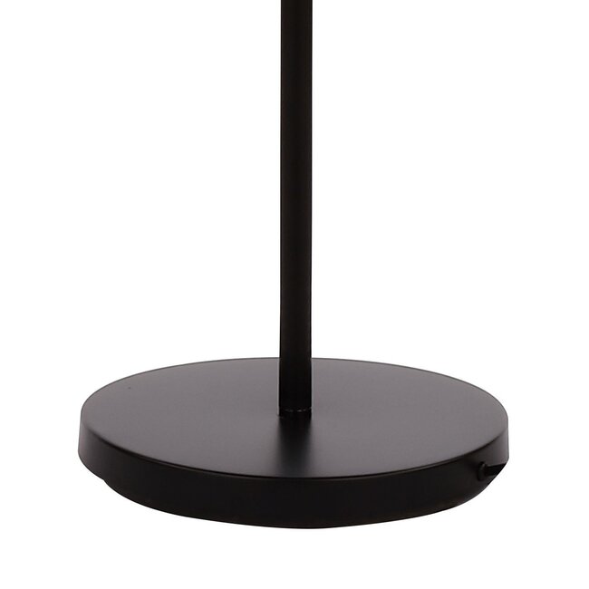 Stehlampe John inklusive Lampenschirm - gold mit schwarz