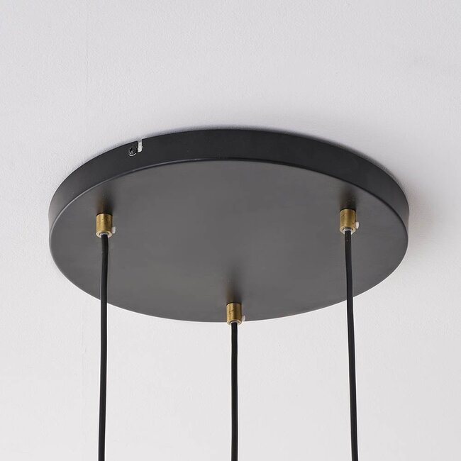 Hängelampe Avery in Schwarz mit Gold