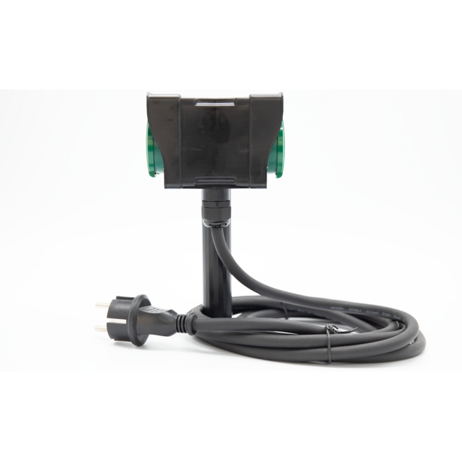 Außensteckdose mit Erdspieß, 4-fach