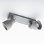 Deckenleuchte betongrau mit 2 Spots - Arthur