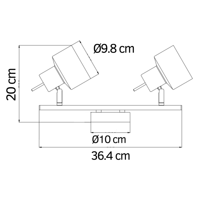 Deckenspot mit 2 Spots - Henry