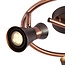 Deckenlampe Rose 3-flammig, Kupfer mit schwarzen Spots