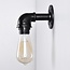 Industrial-Wandlampe Crane in Schwarz mit Gold