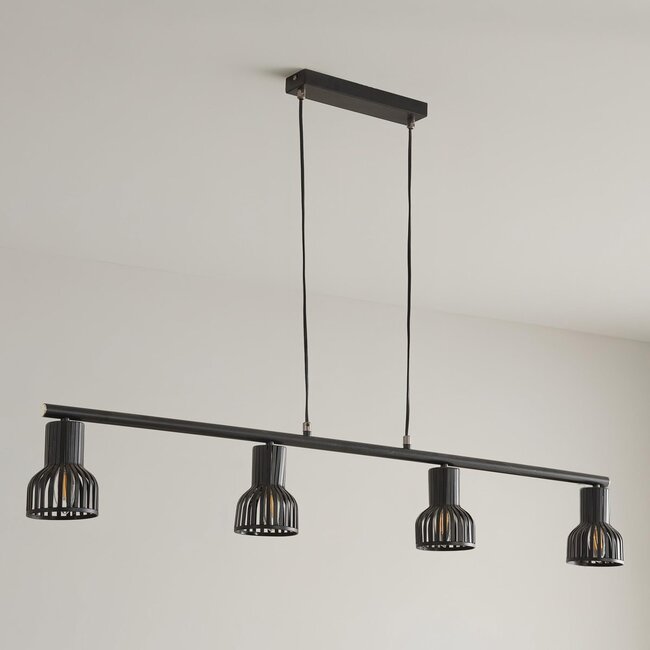 Industrial-Hängelampe Xavier in Schwarz