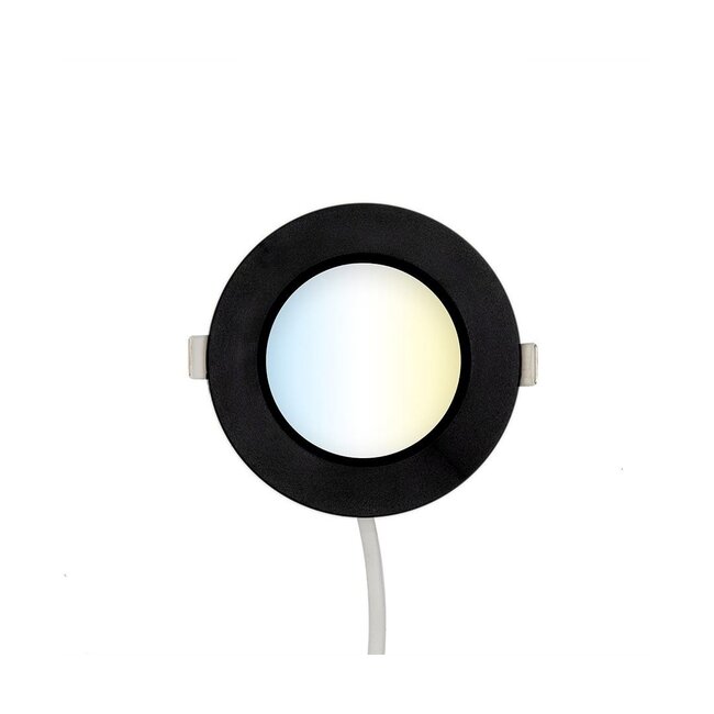 6W LED-Downlight mit CCT rund - 3000K/4000K/6500K - Ø120mm  - Schwarz