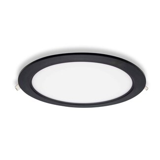 18W LED-Downlight mit CCT rund - 3000K/4000K/6500K - Ø225mm - Schwarz