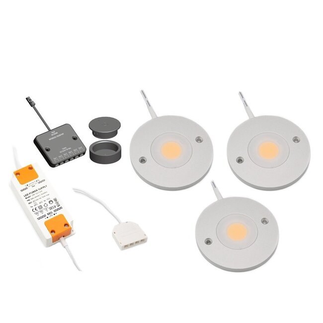 LED-Schrankbeleuchtung Kaya komplettes Set mit 3 Strahlern
