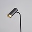 Moderne Stehlampe Warren, Mattschwarz mit Gold