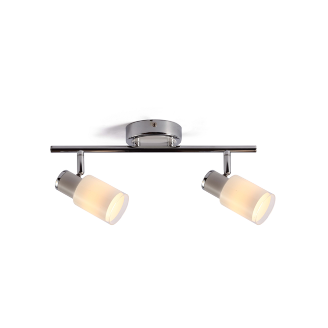 Moderner Deckenstrahler silber, 2-flammig - Crystal