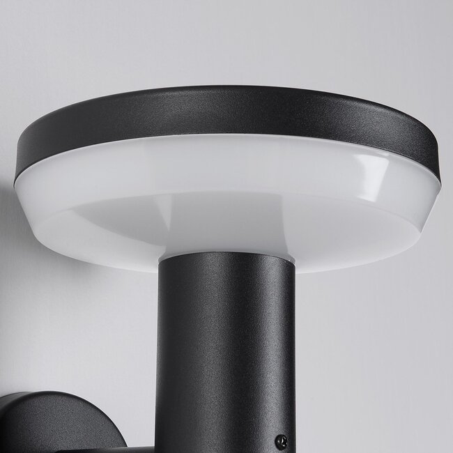 Moderne Solar-Außenwandleuchte Dimmy mit Sensor - schwarz